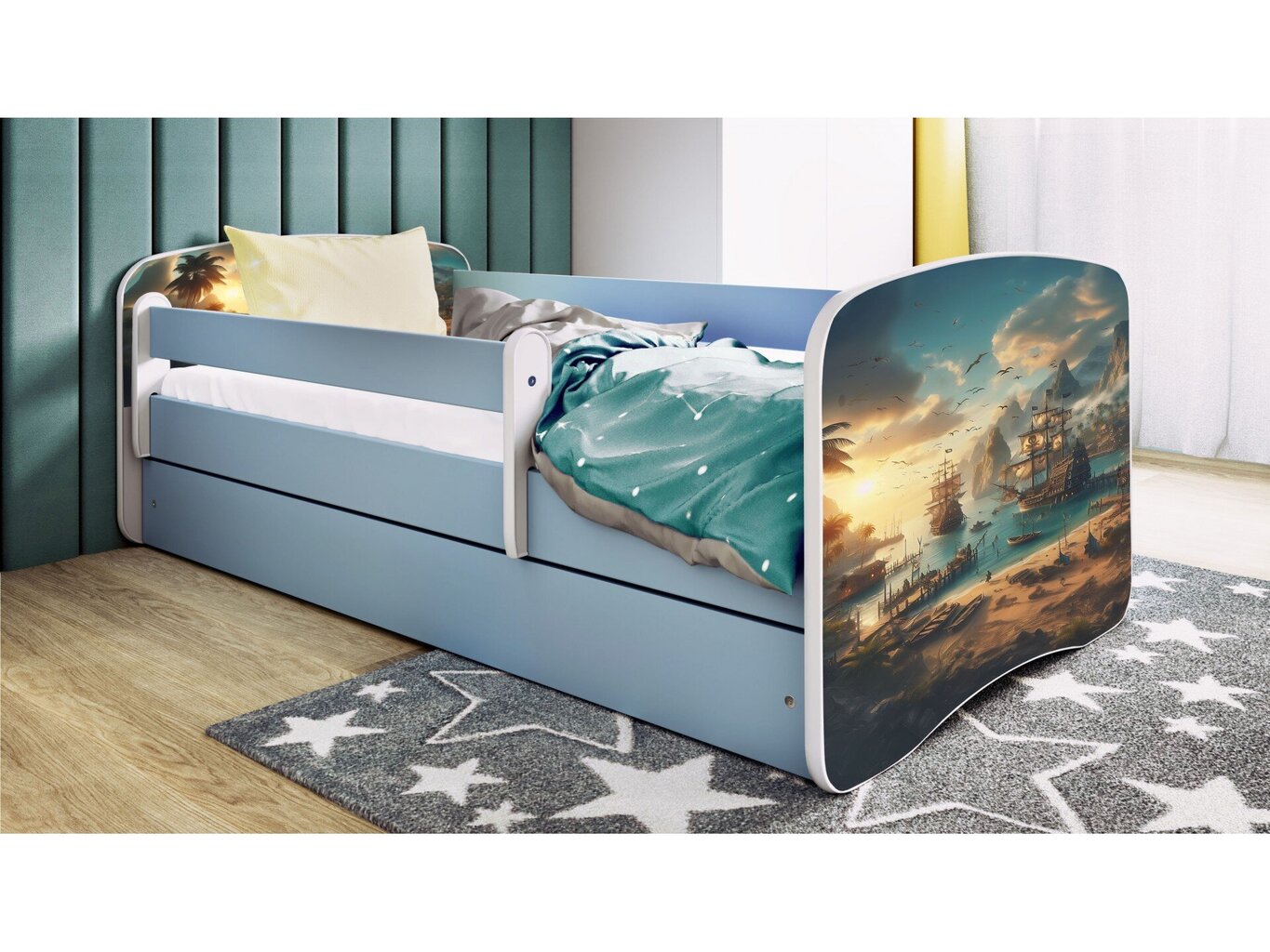 Lastevoodi ilma madratsita/sahtliga Kocot Kids BabyDreams Blue ship, sinine hind ja info | Lastevoodid | hansapost.ee