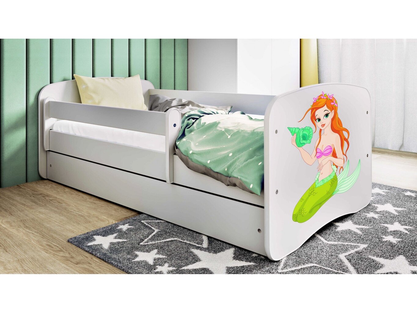 Lastevoodi ilma madratsita/sahtlita Kocot Kids BabyDreams White mermaid, valge hind ja info | Lastevoodid | hansapost.ee