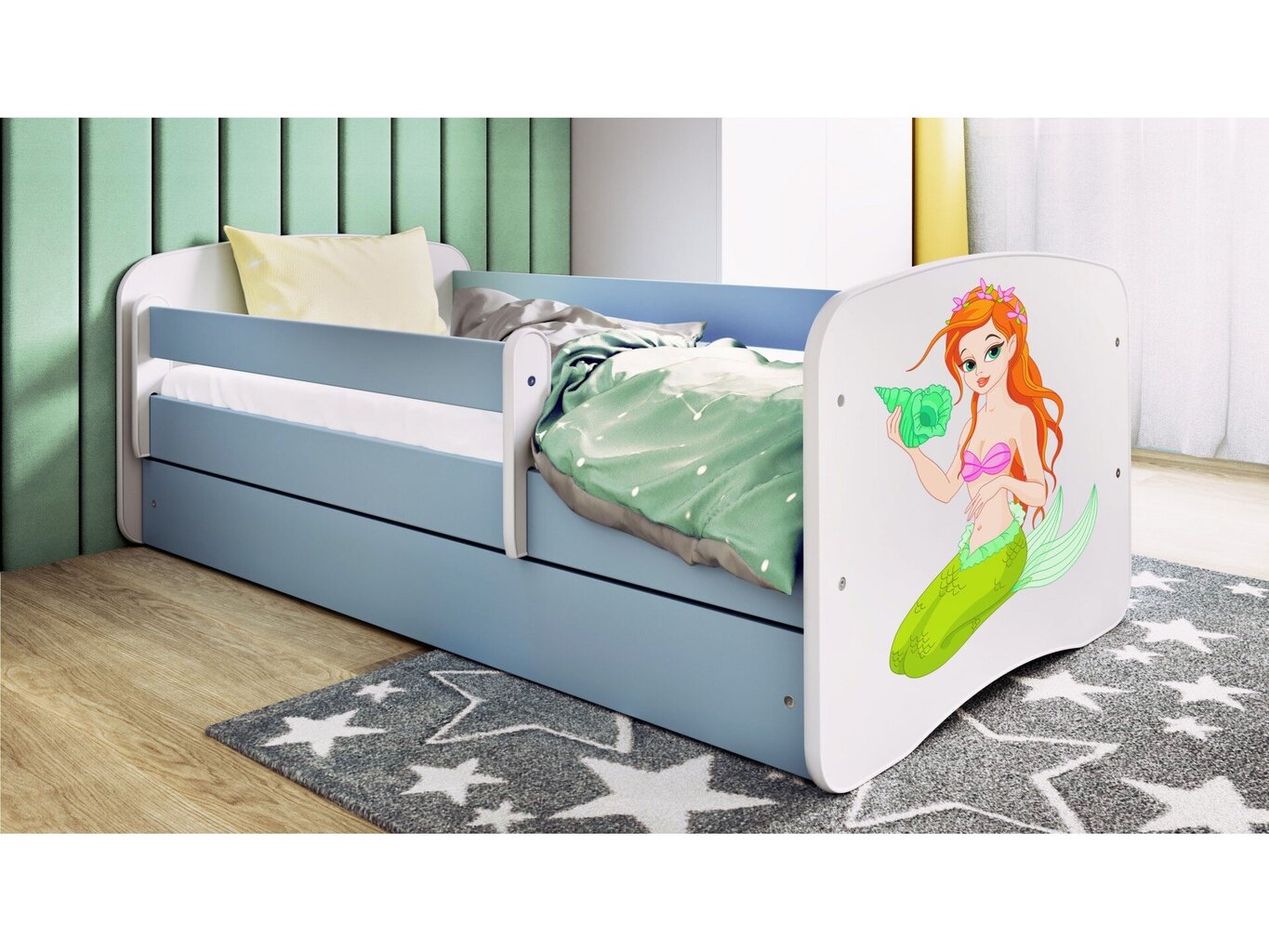 Lastevoodi ilma madratsita/sahtliga Kocot Kids BabyDreams Blue mermaid, sinine hind ja info | Lastevoodid | hansapost.ee