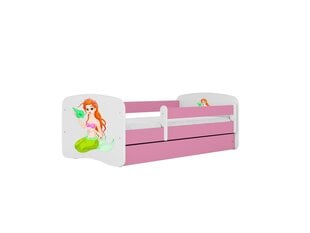 Детская кровать без матраса, с ящиком Kocot Kids BabyDreams Pink mermaid, розовая цена и информация | Детские кровати | hansapost.ee