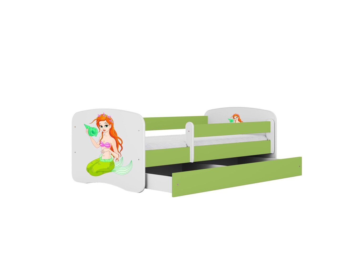 Lastevoodi ilma madratsita/sahtliga Kocot Kids BabyDreams Green mermaid, roheline hind ja info | Lastevoodid | hansapost.ee