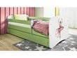 Lastevoodi ilma madratsita/sahtlita Kocot Kids BabyDreams Green dancer, roheline hind ja info | Lastevoodid | hansapost.ee