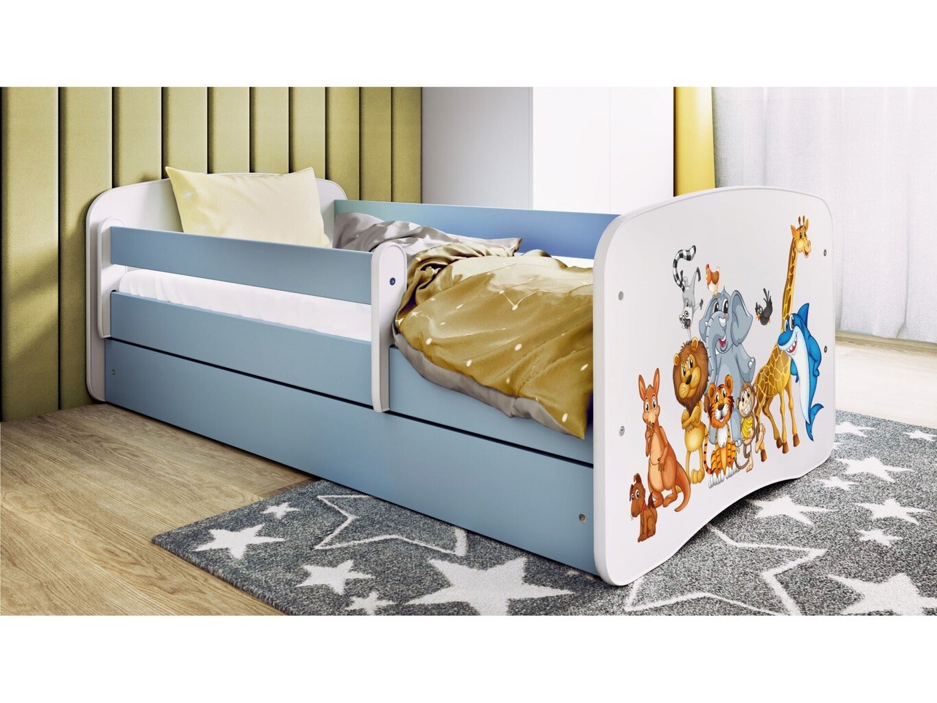 Lastevoodi ilma madratsita/sahtliga Kocot Kids BabyDreams Blue animals, sinine цена и информация | Lastevoodid | hansapost.ee