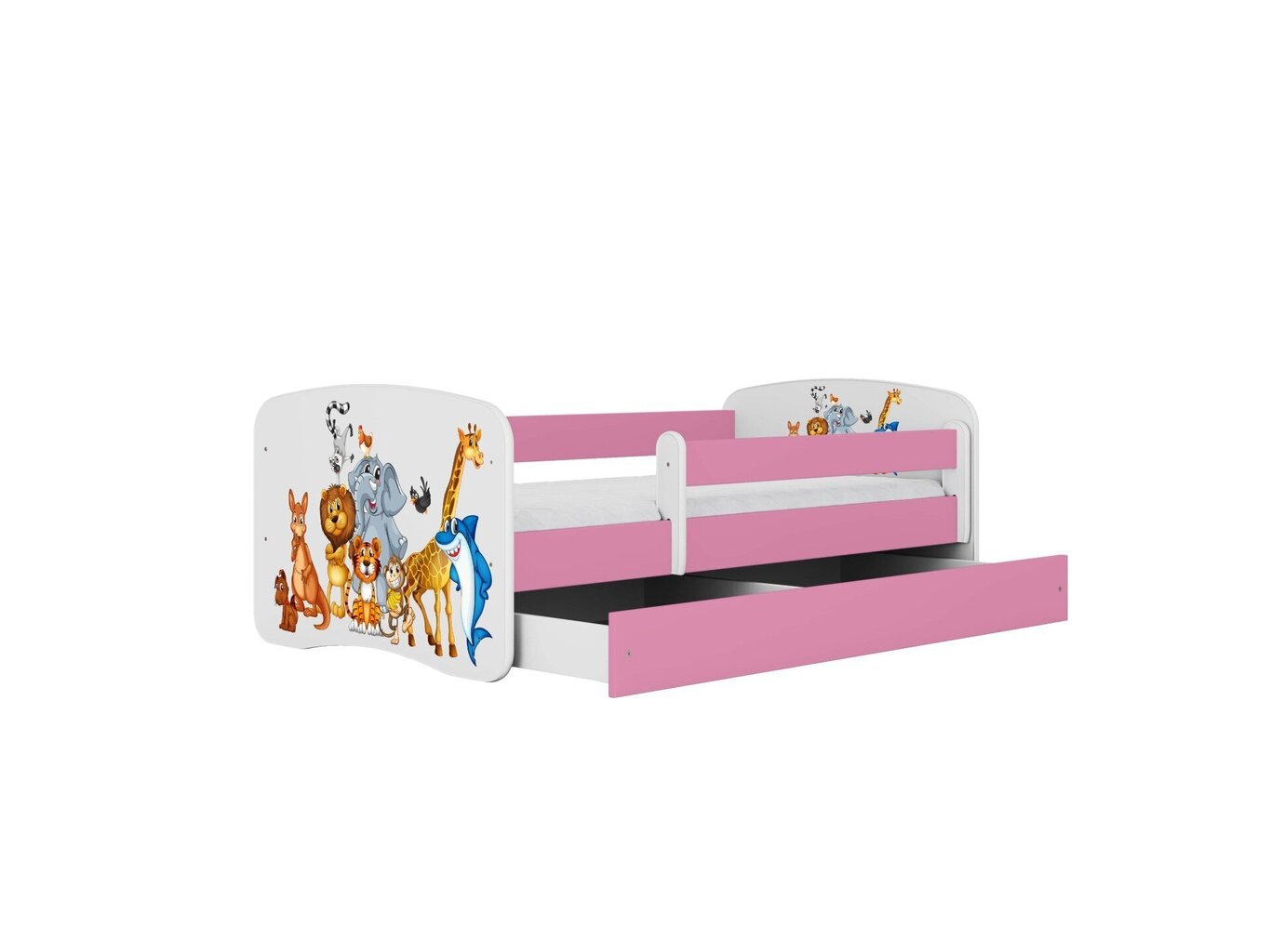 Lastevoodi ilma madratsita/sahtlita Kocot Kids BabyDreams Pink animals, roosa hind ja info | Lastevoodid | hansapost.ee