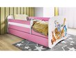 Lastevoodi ilma madratsita/sahtlita Kocot Kids BabyDreams Pink animals, roosa hind ja info | Lastevoodid | hansapost.ee