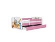 Lastevoodi ilma madratsita/sahtliga Kocot Kids BabyDreams Pink animals, roosa hind ja info | Lastevoodid | hansapost.ee