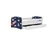 Lastevoodi ilma madratsita/sahtlita Kocot Kids BabyDreams White cosmos, valge/sinine hind ja info | Lastevoodid | hansapost.ee