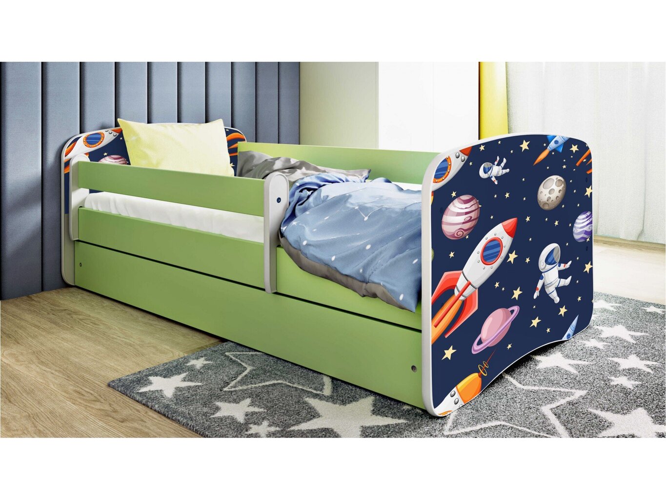 Lastevoodi ilma madratsita/sahtliga Kocot Kids BabyDreams Green cosmos, roheline цена и информация | Lastevoodid | hansapost.ee