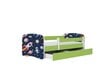 Lastevoodi ilma madratsita/sahtlita Kocot Kids BabyDreams Green cosmos, roheline hind ja info | Lastevoodid | hansapost.ee