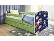 Lastevoodi ilma madratsita/sahtliga Kocot Kids BabyDreams Green cosmos, roheline hind ja info | Lastevoodid | hansapost.ee