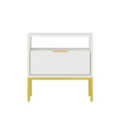 Öökapp Austin, 55x33x56,4 cm, valge/kuldne price and information | Nightstands | hansapost.ee