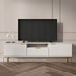 TV alus Austin, 135x33x56,4 cm, valge/kuldne hind ja info | Televiisori alused | hansapost.ee