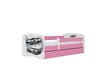 Lastevoodi madratsiga/sahtliga Kocot Kids BabyDreams Pink sports car, roosa/valge hind ja info | Lastevoodid | hansapost.ee