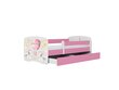 Lastevoodi madratsi ja sahtliga Kocot Kids BabyDreams Pink balloon, roosa/valge hind ja info | Lastevoodid | hansapost.ee