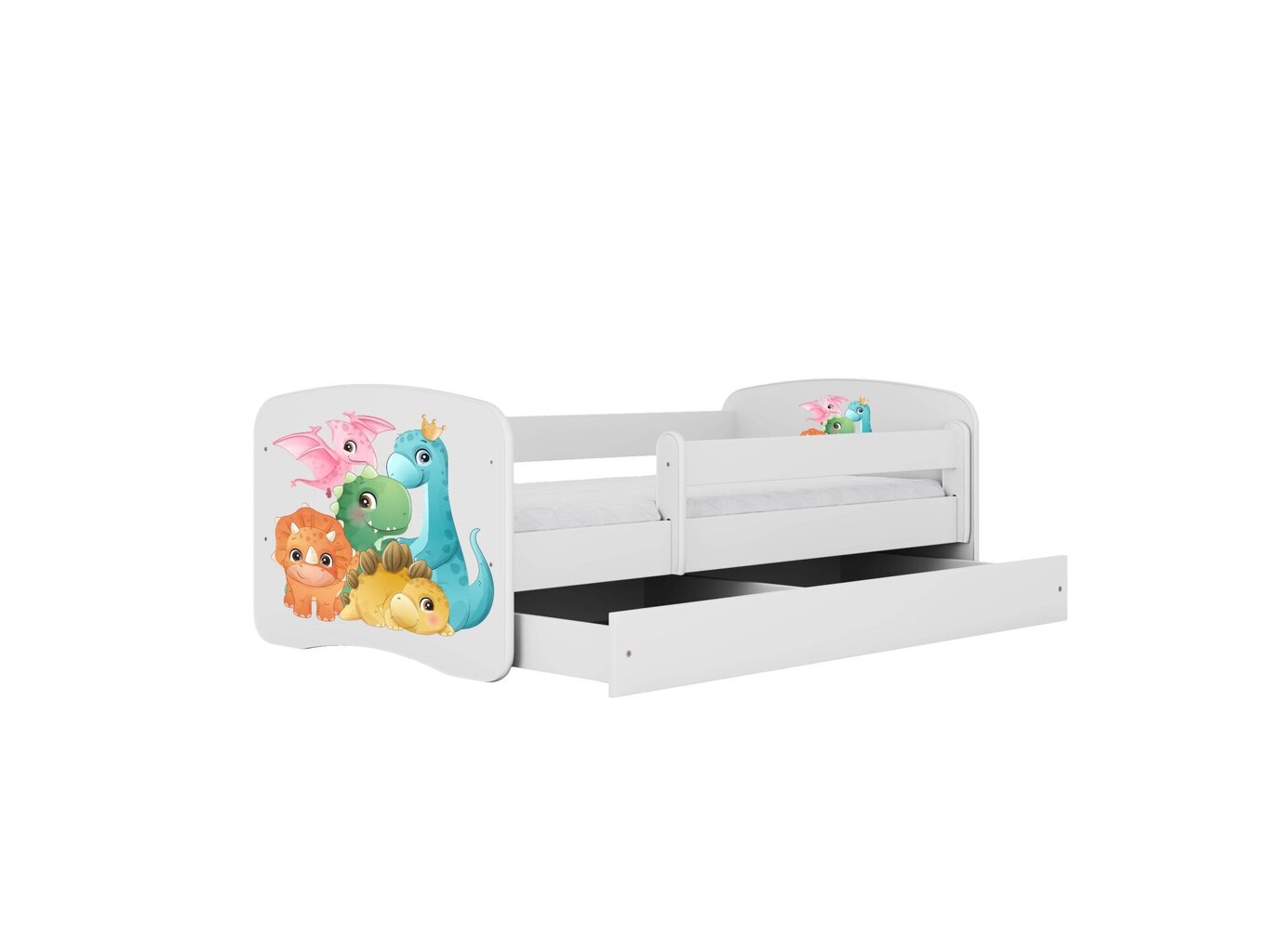 Lastevoodi ilma madratsita/sahtliga Kocot Kids BabyDreams White tiny dinos, valge цена и информация | Lastevoodid | hansapost.ee