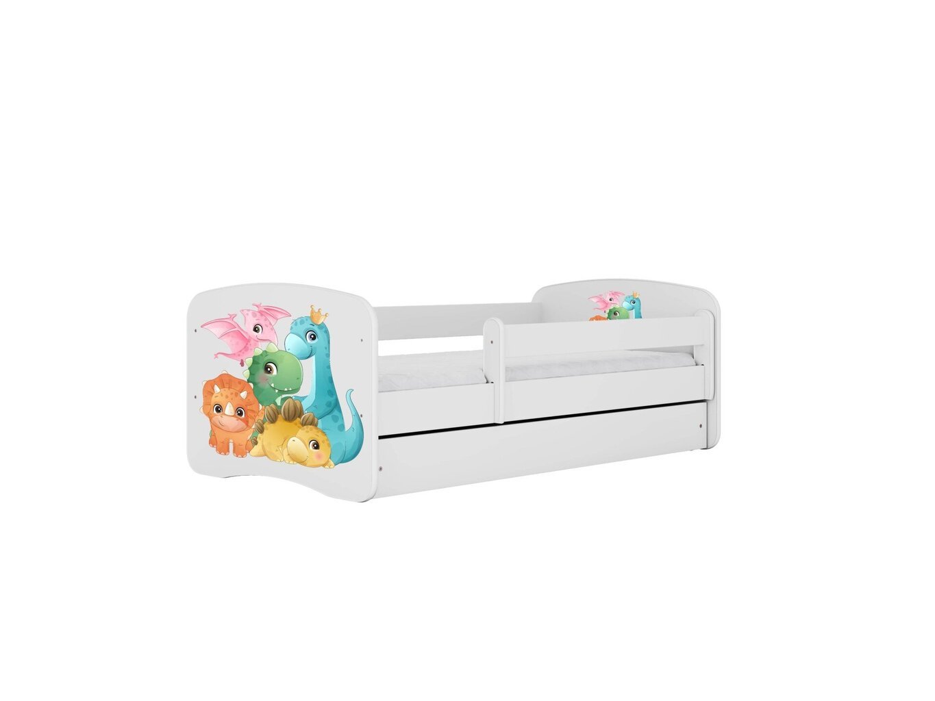 Lastevoodi ilma madratsita/sahtliga Kocot Kids BabyDreams White tiny dinos, valge hind ja info | Lastevoodid | hansapost.ee