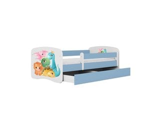 Детская кровать с матрасом и ящиком Kocot Kids BabyDreams Blue tiny dinos, синяя/белая цена и информация | Детские кровати | hansapost.ee