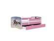 Lastevoodi madratsiga/sahtliga Kocot Kids BabyDreams Pink galloping horse, roosa цена и информация | Lastevoodid | hansapost.ee