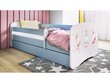 Lastevoodi madratsiga/sahtliga Kocot Kids BabyDreams Blue bunnies with butterflies, sinine цена и информация | Lastevoodid | hansapost.ee