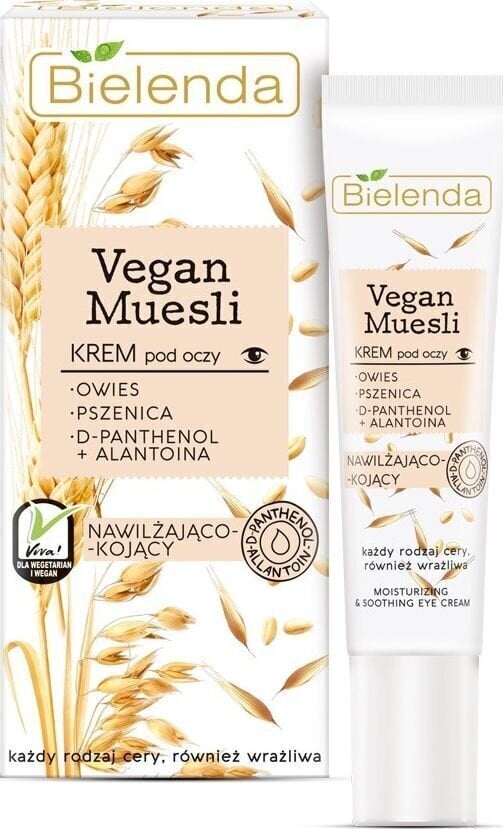 Niisutav silmakreem Bielenda Vegan Muesli 15 ml цена и информация | Silmakreemid ja seerumid | hansapost.ee