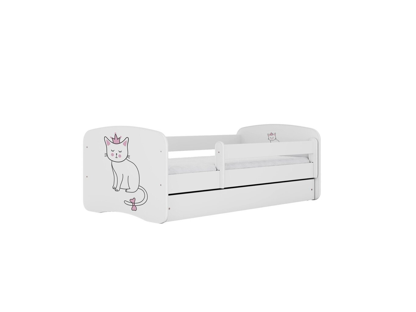 Lastevoodi ilma madratsita, sahtliga Kocot Kids BabyDreams White cat, valge hind ja info | Lastevoodid | hansapost.ee