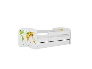 Lastevoodi madratsiga/sahtliga Kocot Kids BabyDreams White map, valge hind ja info | Lastevoodid | hansapost.ee