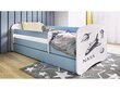 Lastevoodi madratsiga Kocot Kids BabyDreams Blue Nasa, sinine/valge цена и информация | Lastevoodid | hansapost.ee