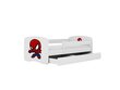 Lastevoodi ilma madratsita/sahtliga Kocot Kids BabyDreams White spiderman, valge/punane hind ja info | Lastevoodid | hansapost.ee