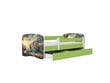 Lastevoodi madratsiga/sahtliga Kocot Kids BabyDreams Green ship, roheline hind ja info | Lastevoodid | hansapost.ee