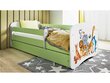 Lastevoodi madratsiga Kocot Kids BabyDreams Green animals, roheline/valge hind ja info | Lastevoodid | hansapost.ee