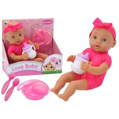 Roosa komplektiga nukk koos aksessuaaridega Lean Toys Love Baby цена и информация | Игрушки для девочек | hansapost.ee