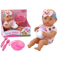 Roosa komplektiga nukk koos aksessuaaridega Lean Toys Love Baby цена и информация | Игрушки для девочек | hansapost.ee