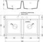 Graniidist köögivalamu Mexen Hektor sifooniga, must цена и информация | Köögivalamud | hansapost.ee