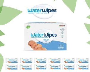 Niisked salvrätikud beebidele WaterWipes, 12 x 60 tk hind ja info | Laste ja ema kosmeetika | hansapost.ee