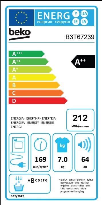 Beko B3T67239 цена и информация | Pesukuivatid | hansapost.ee