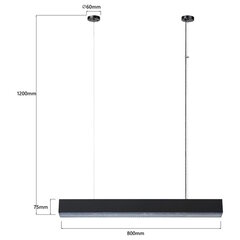 Light Prestige потолочный светильник Mira LP-1201/1P M BK Smart цена и информация | Потолочные светильники | hansapost.ee