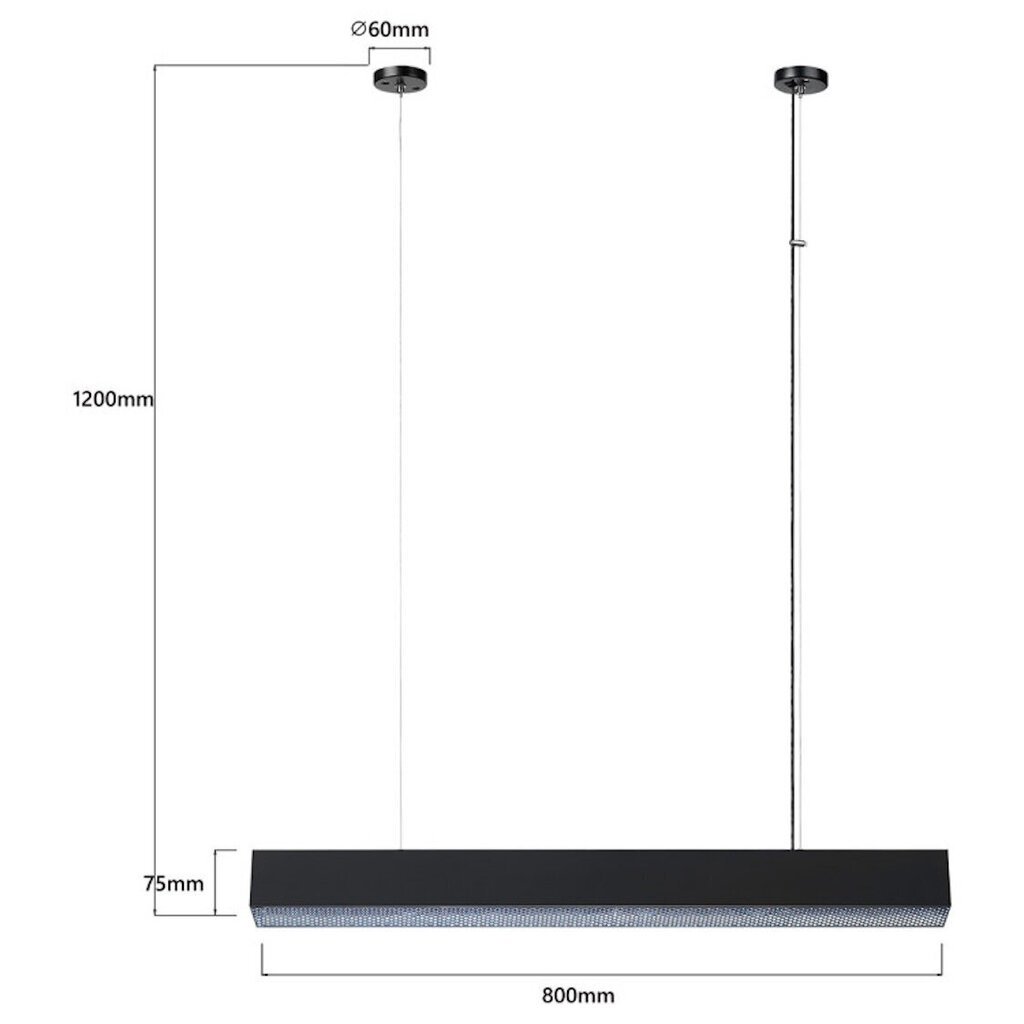 Light Prestige laevalgusti Mira LP-1201/1P M BK Smart цена и информация | Laelambid | hansapost.ee