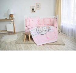 Lorelli laste voodipesukomplekt Butterflies Pink, 140x95 cm, 5-osaline price and information | Laste voodipesu | hansapost.ee