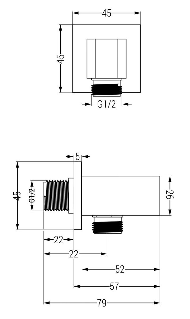 Varjatud dušikomplekt termostaadiga Mexen Cube 6in1, Rose Gold hind ja info | Dušikomplektid ja süsteemid | hansapost.ee