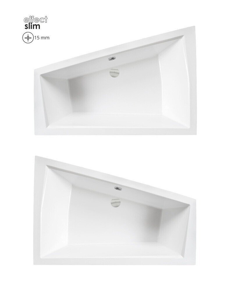 Vann Besco Intima Duo Slim, 170x125 cm, parempoolne hind ja info | Vannid | hansapost.ee