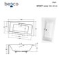 Vann Besco Infinity koos viimistlusega, 150x90 cm, parempoolne цена и информация | Vannid | hansapost.ee