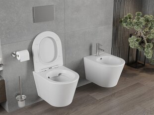 WC-pott Mexen Rico Rimless Slim Duroplast aeglaselt sulguva kaanega, Valge hind ja info | WС-potid | hansapost.ee