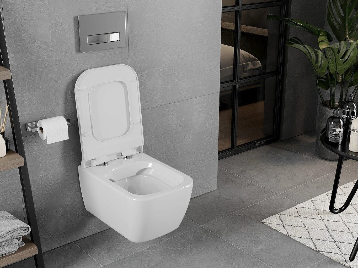 WC-pott Mexen Elis Rimless Slim aeglaselt sulguva kaanega, Valge hind ja info | WС-potid | hansapost.ee