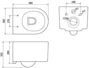 WC-pott Mexen Sofia Rimless ilma kaaneta, Must matt price and information | WС-potid | hansapost.ee