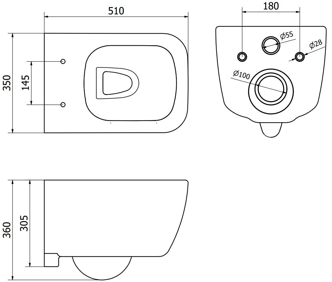 WC-pott Mexen Stella Rimless ilma kaaneta, Valge hind ja info | WС-potid | hansapost.ee