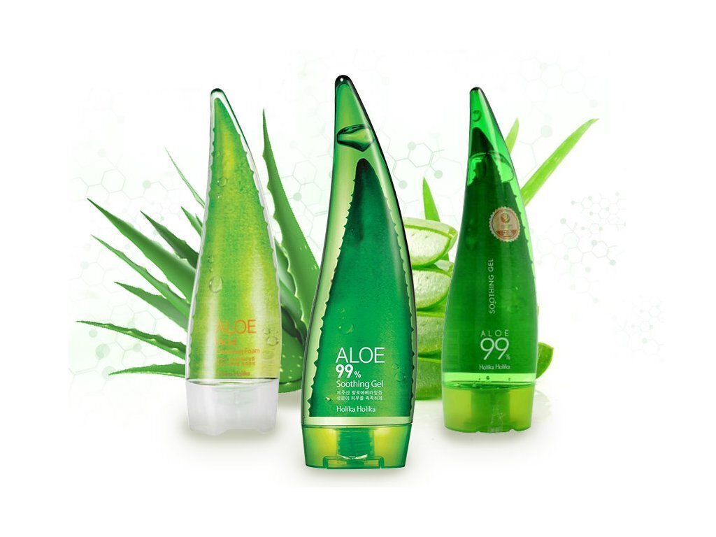 Komplekt Holika Holika Jeju Aloe Face&Body Care: Näomask 55 ml + dušigeel 55 ml + rahustav geel 55 ml hind ja info | Näopuhastusvahendid | hansapost.ee