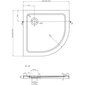 Poolringne dušialus Mexen Flat sifooniga, 100 x 100 cm, Valge hind ja info | Dušialused | hansapost.ee