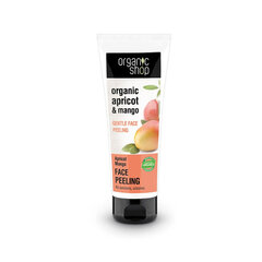 Õrn näokoorija Organic Shop Apricot & Mango, 75 ml hind ja info | Näopuhastusvahendid | hansapost.ee