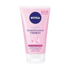 Puhastav näogeel kuivale ja tundlikule nahale Nivea Aqua Effect 150 ml hind ja info | Näopuhastusvahendid | hansapost.ee