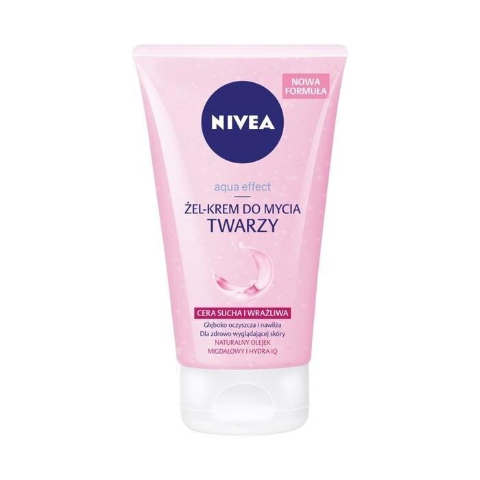 Puhastav näogeel kuivale ja tundlikule nahale Nivea Aqua Effect 150 ml hind ja info | Näopuhastusvahendid | hansapost.ee